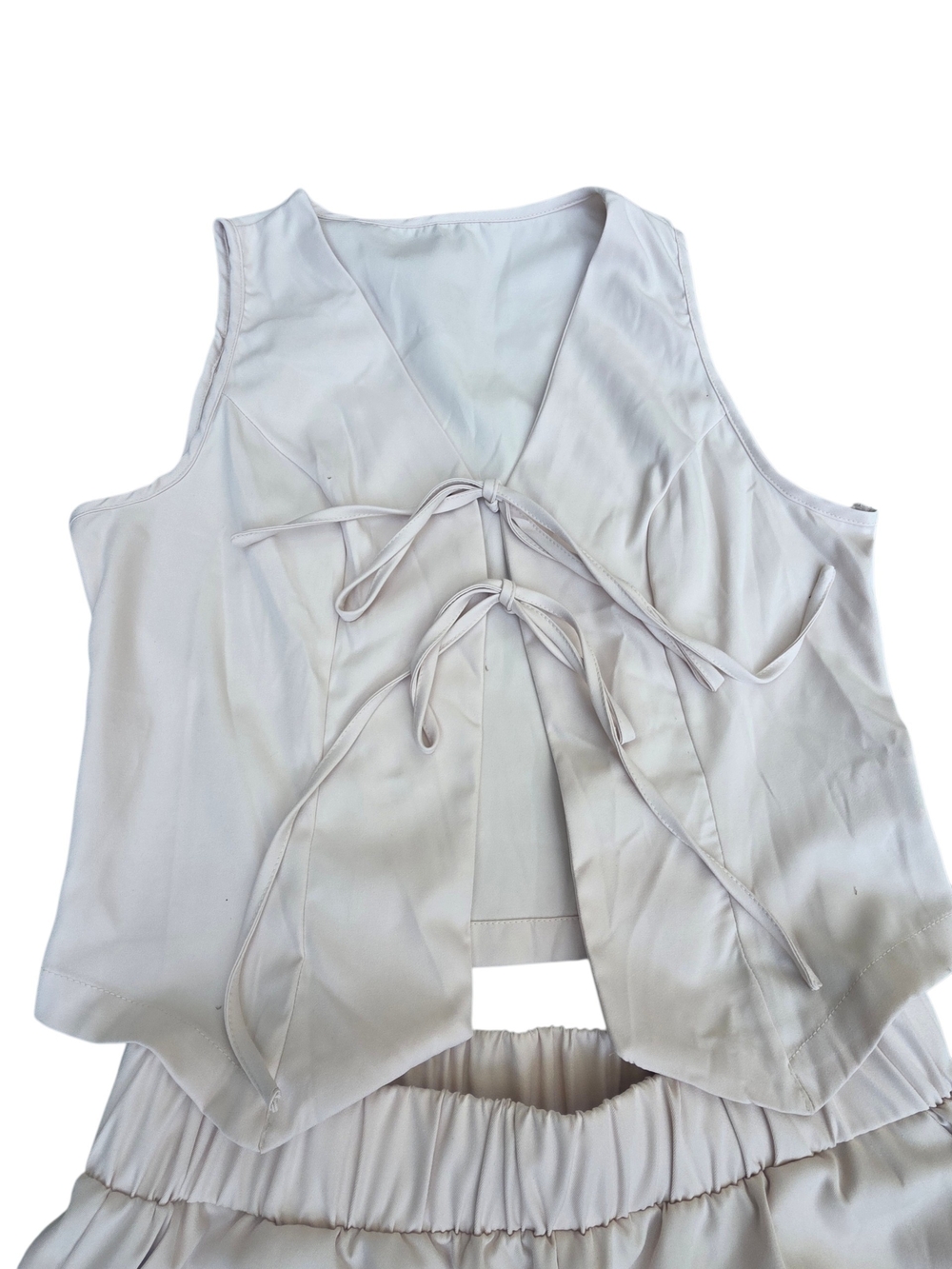 Light Gray Two-Piece Wide-Leg Set - Picture 2 of 2